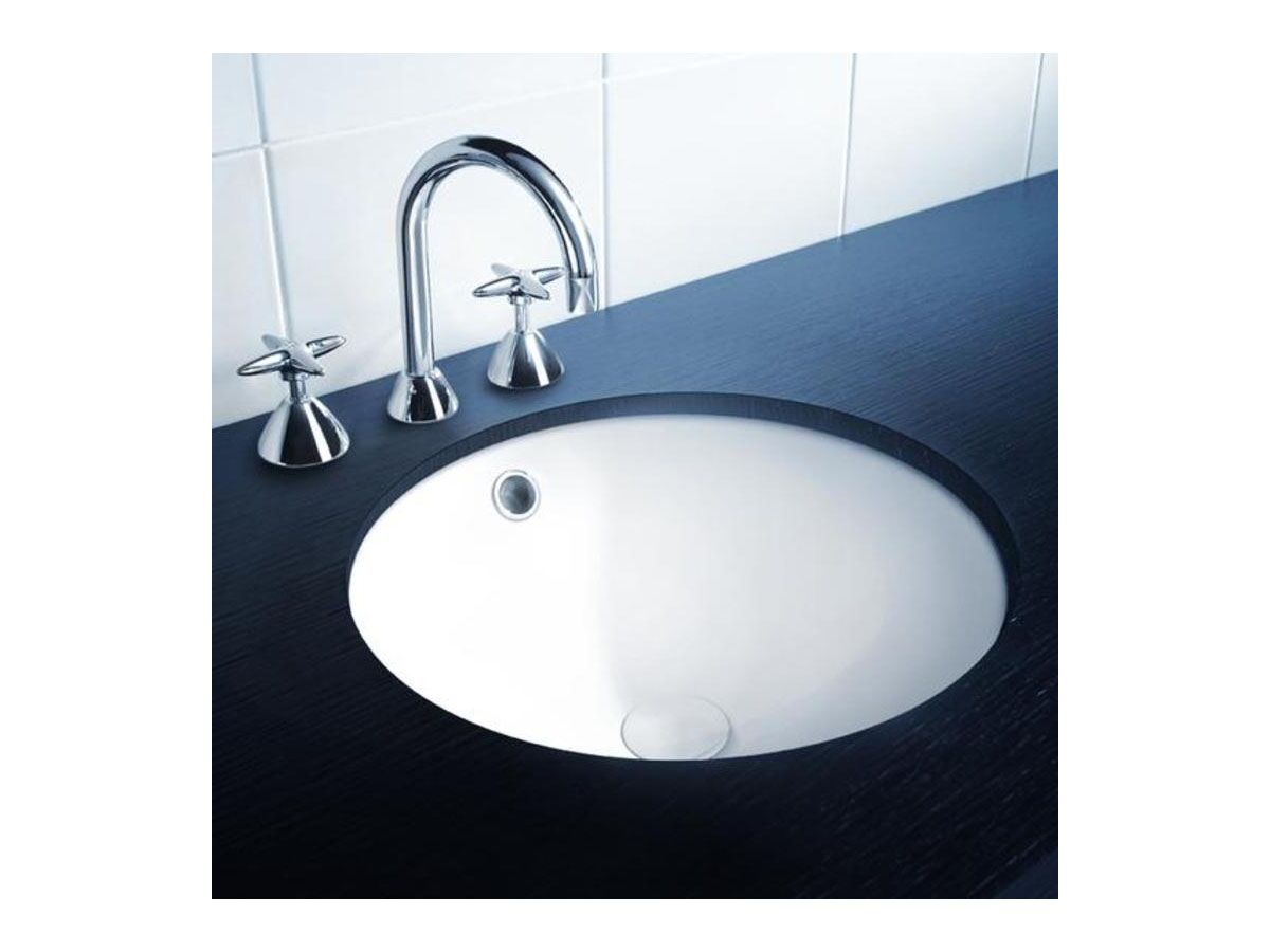 Cosmo Undercounter/Overcounter Basin with Overflow No Taphole White