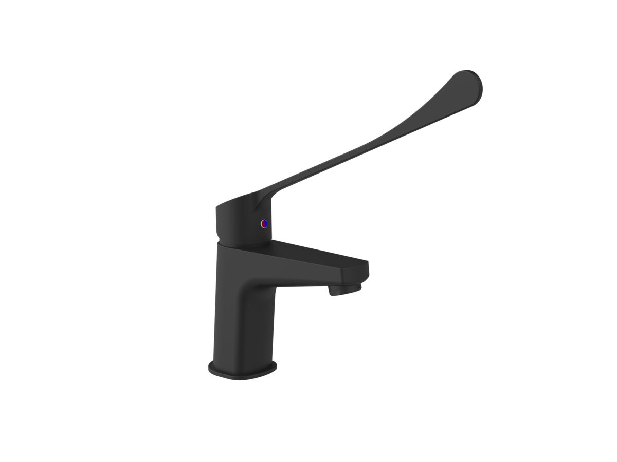 Posh Solus MK3 Basin Mixer Tap with Extended Lever 270mm Matte Black (4 Star)