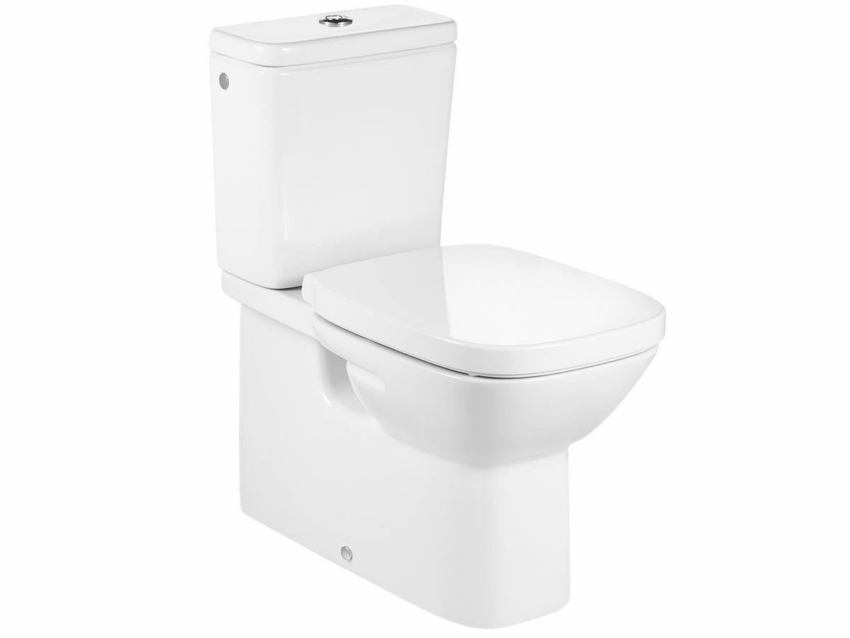 Roca Debba Close Coupled Back to Wall Toilet Suite with Soft Close Quick Release Seat White (4 Star)