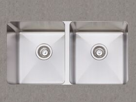 AFA Cubeline Double Bowl Undermount Sink 802mm Stainless Steel