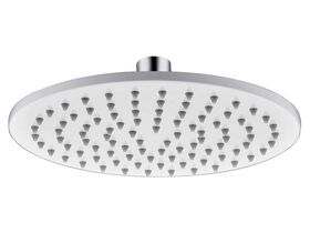 Mizu Drift Brass Overhead Shower 200mm White (3 Star)