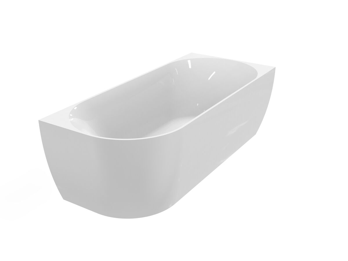 Posh Solus Back To Corner Freestanding Bath 1700mm Right Corner White