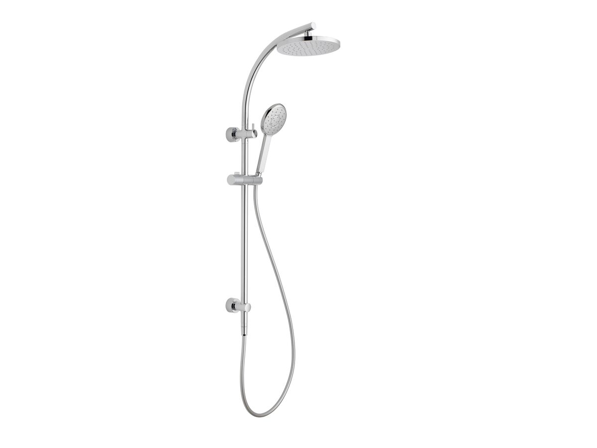 Nikles Pearl Curve Twin Shower with Top Rail Water Inlet 200 Round