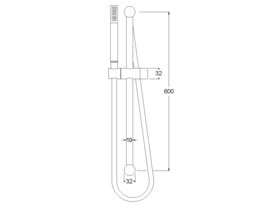 Sussex Pol Rail Shower Chrome (3 Star)