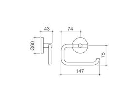 Liano Toilet Roll Holder Chrome