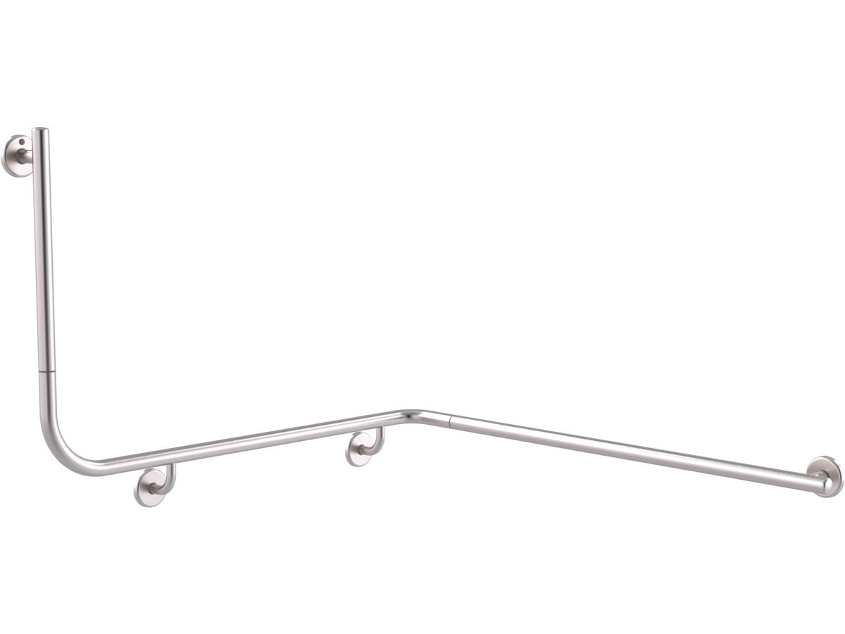Mizu Drift 1110 x 1030 x 600 x 90 Degree Accessible Grab Rail Modular Right Hand Brushed Stainless Steel