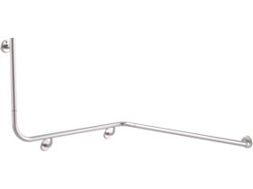 Mizu Drift 1110 x 1030 x 600 x 90 Degree Accessible Grab Rail Modular Right Hand Brushed Stainless Steel
