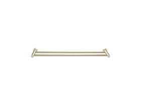 Scala Double Towel Rail 700mm LUX PVD Brushed Platinum Gold