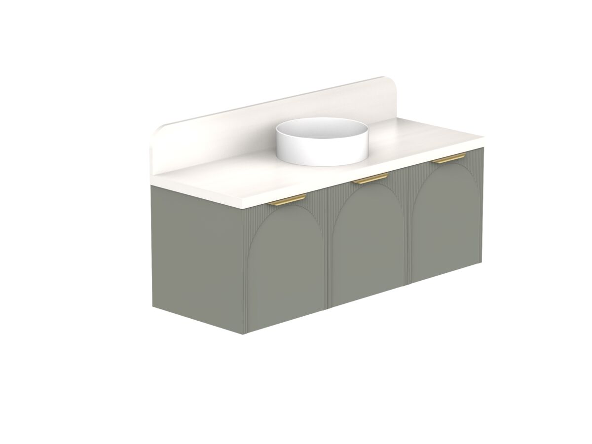 ADP Archie by Alisa & Lysandra All Door Wall Hung Vanity Unit Centre Bowl 1350 Caesarstone