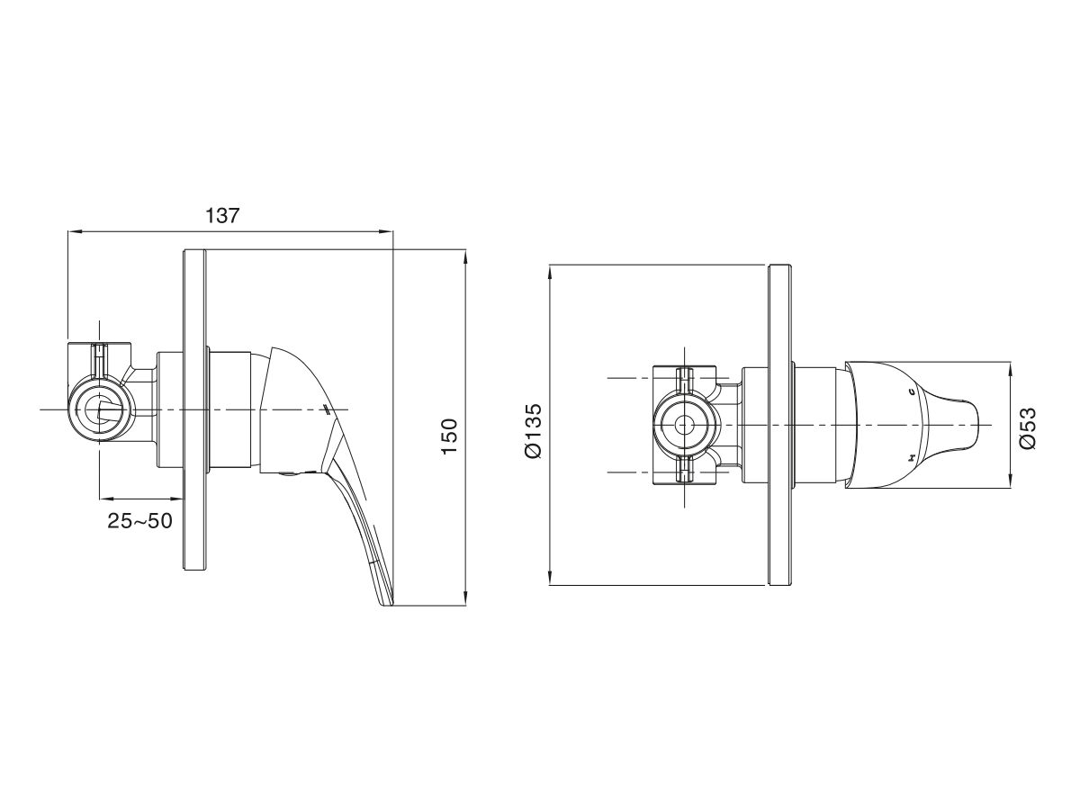 Base MK2 Shower Mixer Tap Chrome from Reece