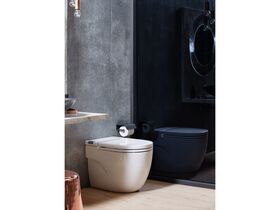 Milli Glance Toilet Roll Holder with Cover Black