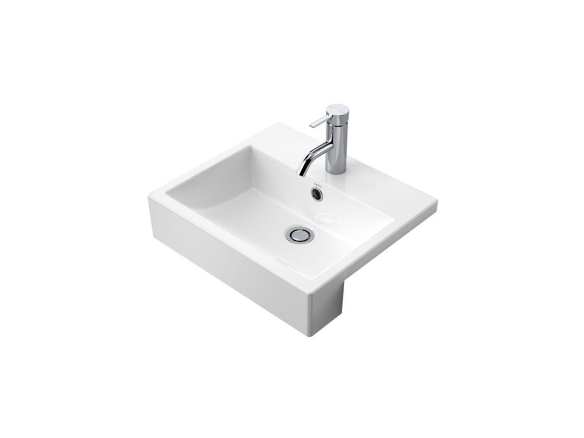 Caroma Liano Nexus Semi Recessed Basin 1 Taphole White