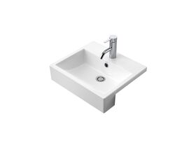 Caroma Liano Nexus Semi Recessed Basin 1 Taphole White