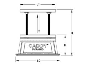 Caddy Pyramid Strut Adj 16" (400mm)