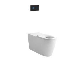 Wolfen 800 Back To Wall Rimless Pan with Inwall Cistern, Sensor Button, Single Flap Seat White (4 Star)