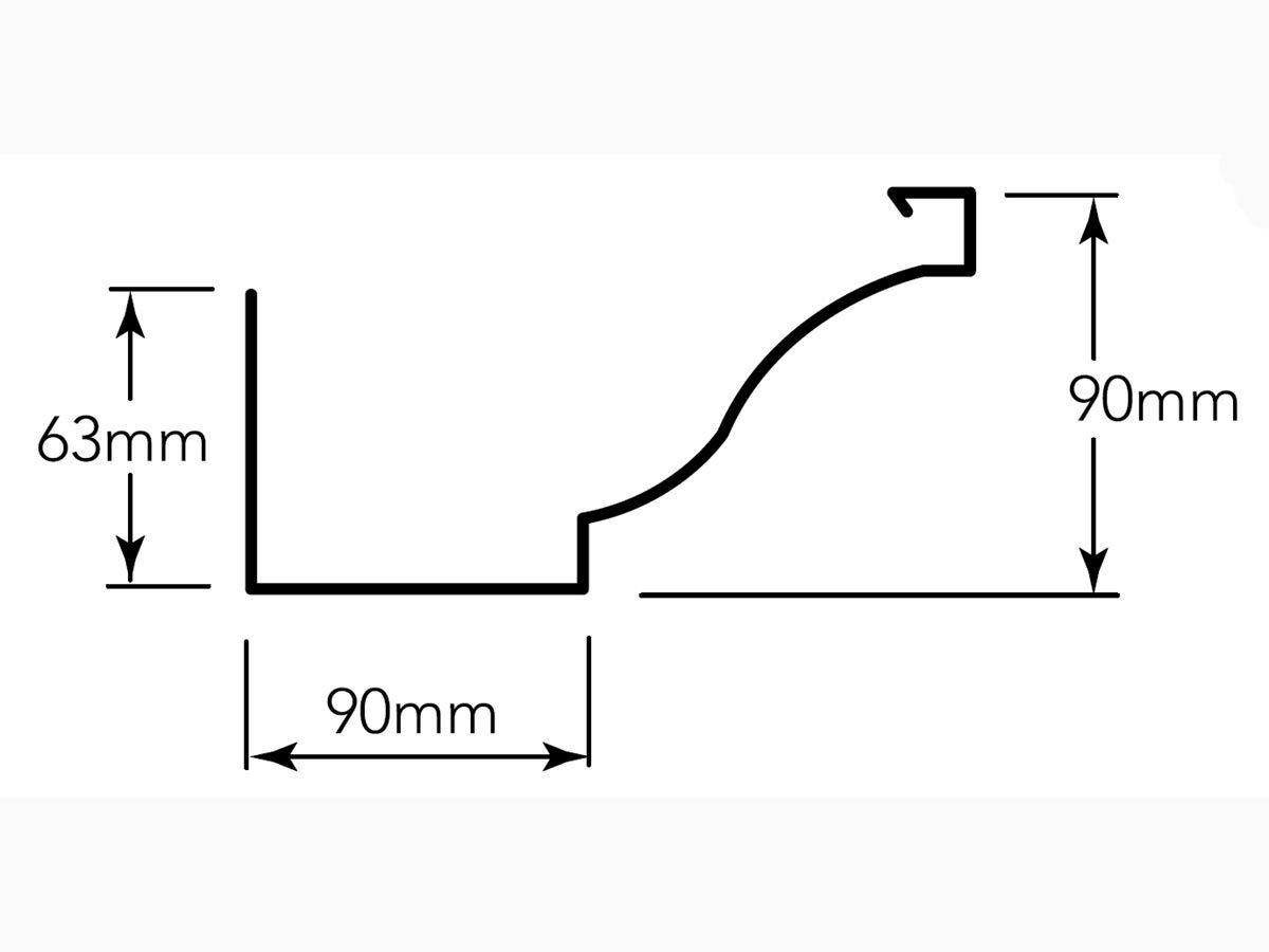 Colonial Gutter Zinc Per mtr from Reece