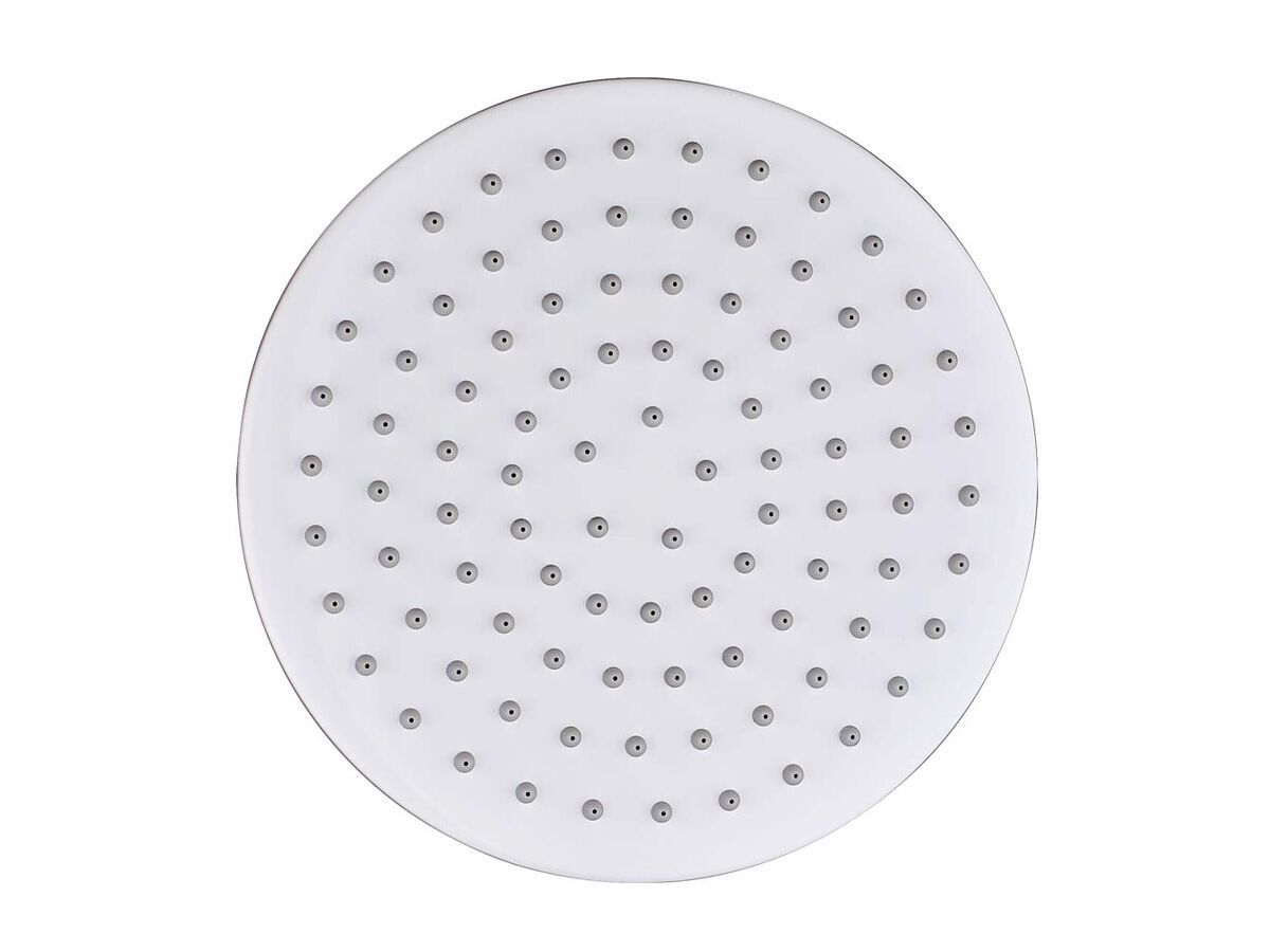 Mizu Drift Brass Overhead Shower 200mm White (3 Star)