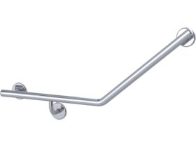 Mizu Drift 450 x 450 x 40 Degree Ambulant Toilet Grab Rail - Left Hand Polished Stainless