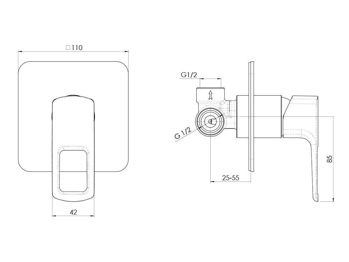 Nobili Acquario Shower Mixer Chrome
