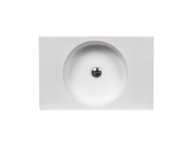 Omvivo Neo Solid Surface Wall Basin Centre Bowl No Taphole 700mm White