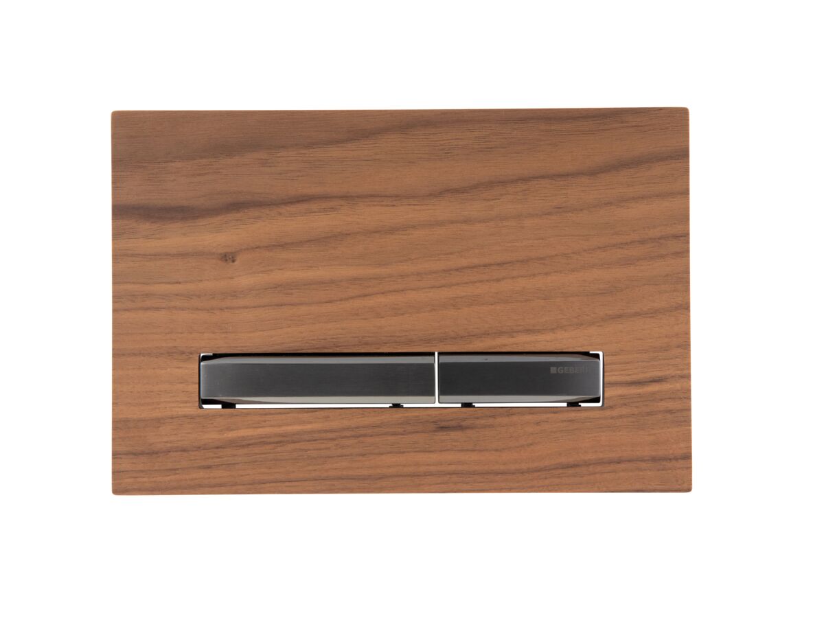 Geberit Sigma 50 Dual Flush Button Wood / Black Chrome