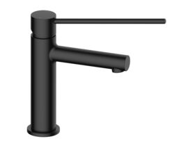 Mizu Drift Basin Mixer Straight Spout with Extended Lever Tap Matte Black (6 Star)