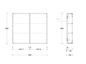 ADP Medina Shave Cabinet 900 x 800mm