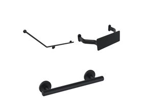 Mizu Drift 40 Degree Accessible WC Kit Right Hand Matte Black