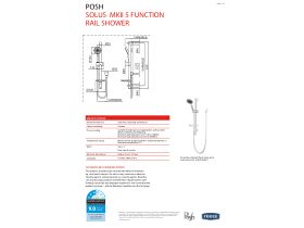 Technical Guide - Posh Solus MKII 5 Function Rail Shower Kit Chrome (3 Star)