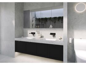 Milli Trace Wall Basin Mixer Set Matte Black