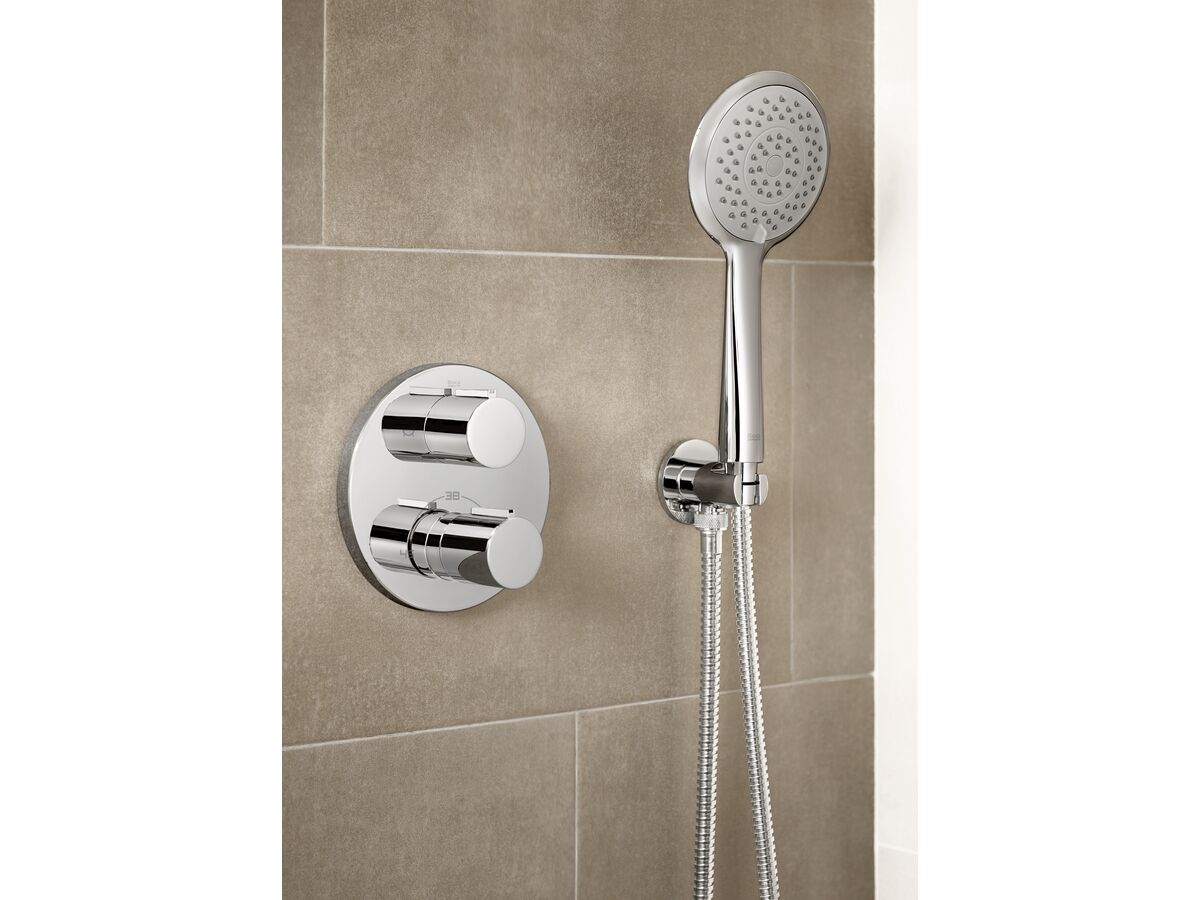 Roca T1000 Concealed Thermostatic Shower Mixer Tap Chrome from Reece