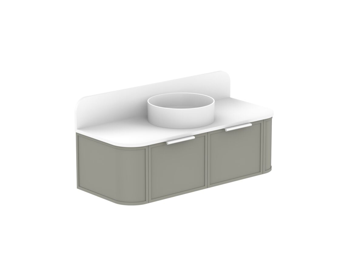 ADP Flo by Alisa & Lysandra All Drawer Vanity Unit Centre Bowl 1200 Cherry Pie Top 2 Drawers (No Basin)