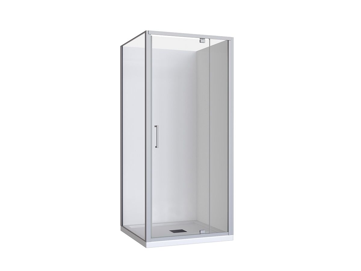 Base MK2 Shower System with Centre Outlet 900mm x 900mm White & Chrome