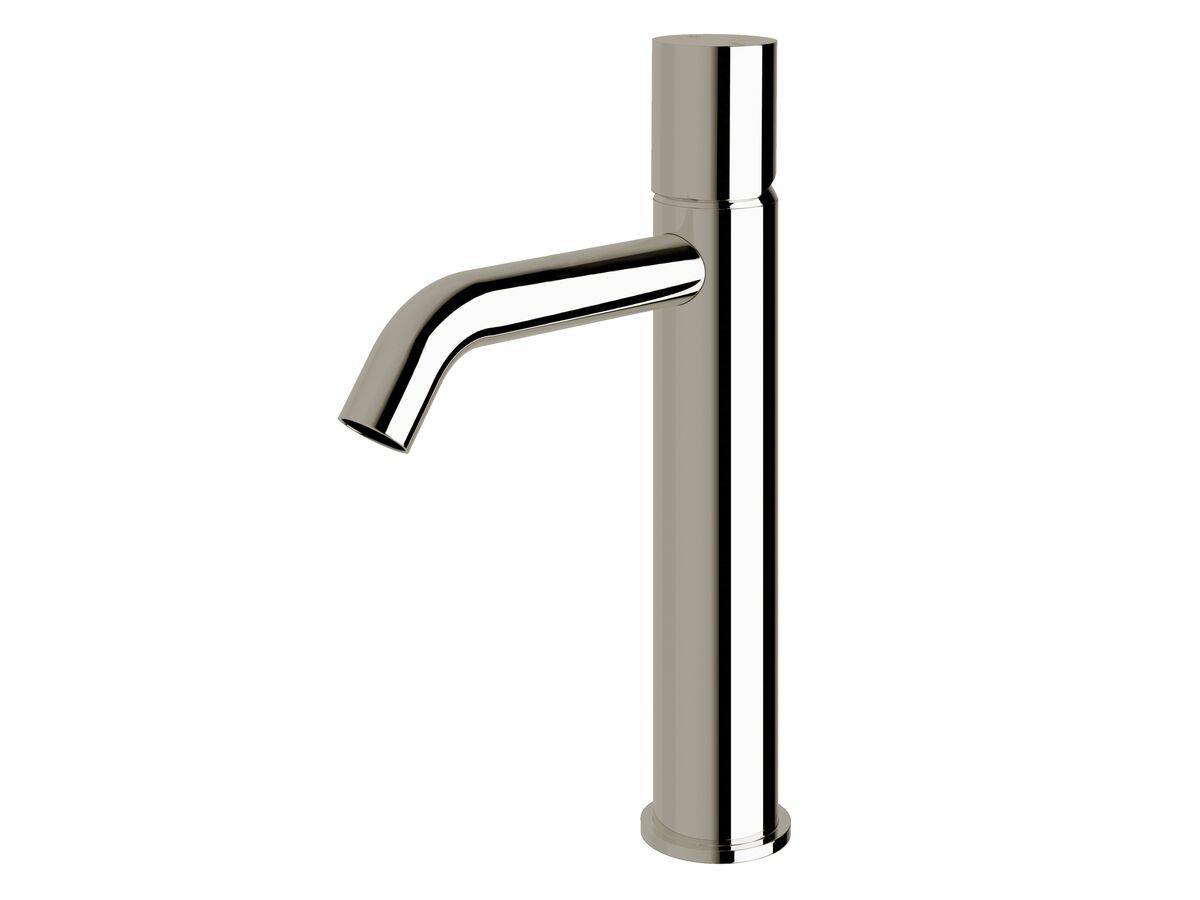Milli Pure Medium Height Basin Mixer Tap Curved Spout Chrome (5 Star)
