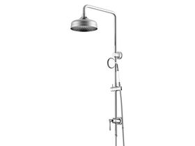 Milli Monument Twin Rail Shower with Bottom Rail Water Inlet Chrome (3 star)