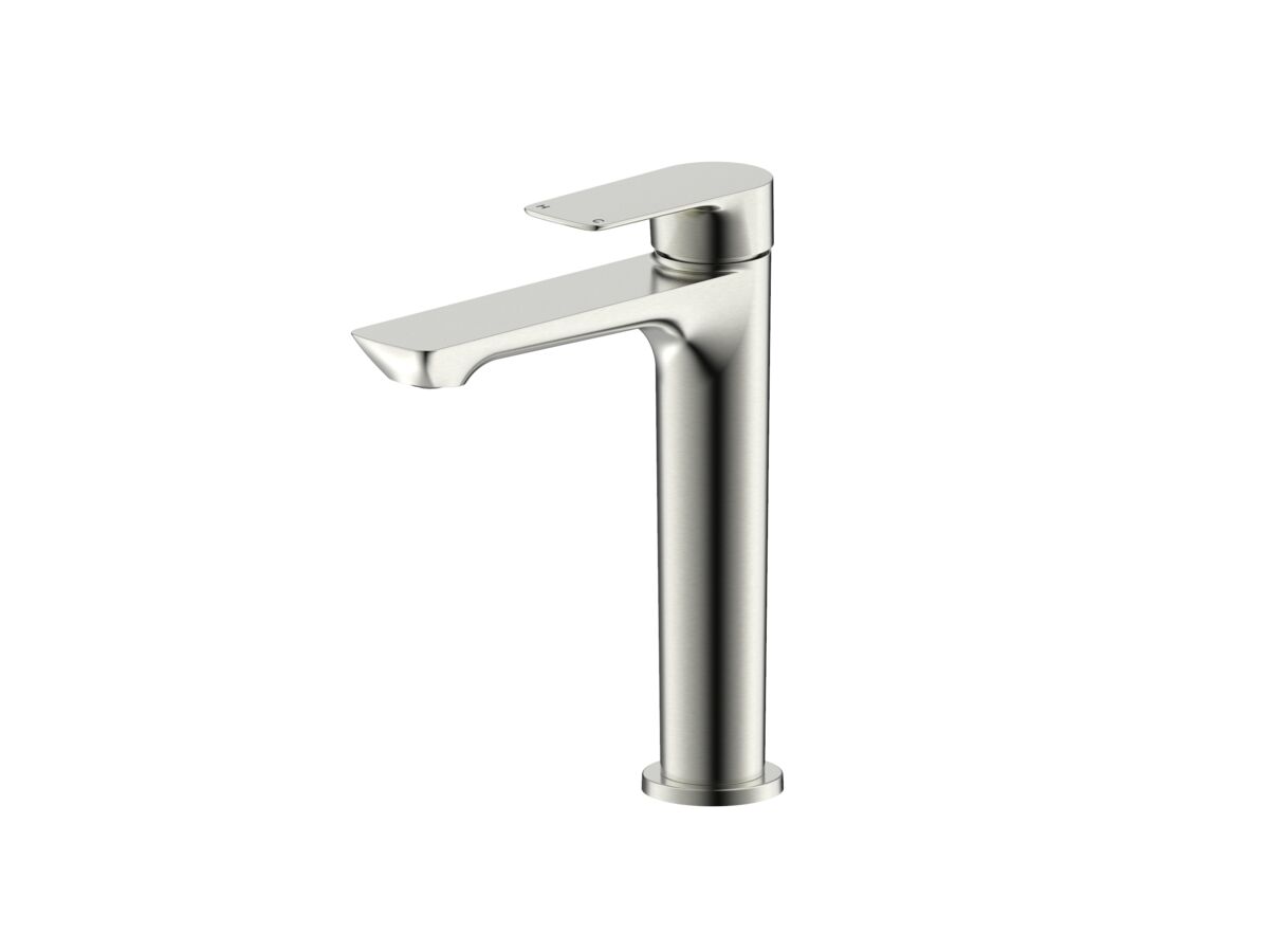 Hero - Milli Trace Medium Height Basin Mixer Tap Brushed Nickel (6 Star)
