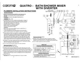 Installation Instructions - Caroma Quatro Bath - Shower Mixer Tap with Diverter Loop Chrome