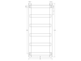 Milli Edge MK2 Heated Towel Rail 450mm x 1020mm Polished Stainless Steel