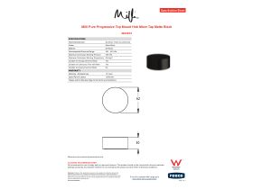 Specification Sheet - Milli Pure Progressive Top Mount Hob Mixer Matt Black