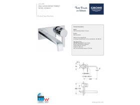 Technical Guide - GROHE Allure Wall Basin Mixer Set 220mm Chrome (3 Star)