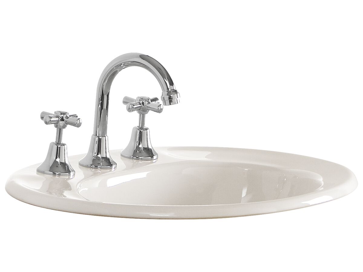 American Standard Studio Vanity Basin with Fixing Kit 3 Tapholes White