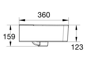 American Standard Concept Wall Basin with Fixing Bolts 1 Taphole 400mm White