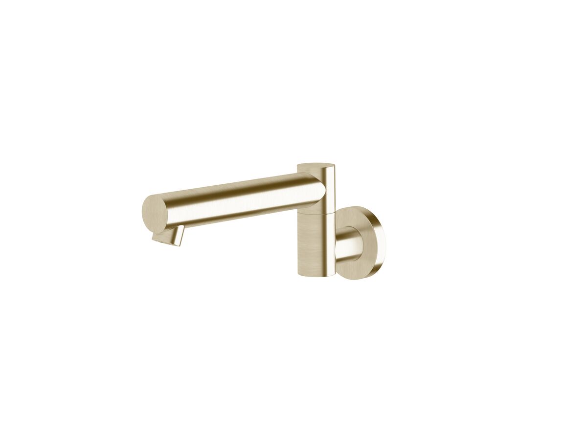 Scala Bath Outlet Swivel Straight 200mm LUX PVD Brushed Platinum Gold
