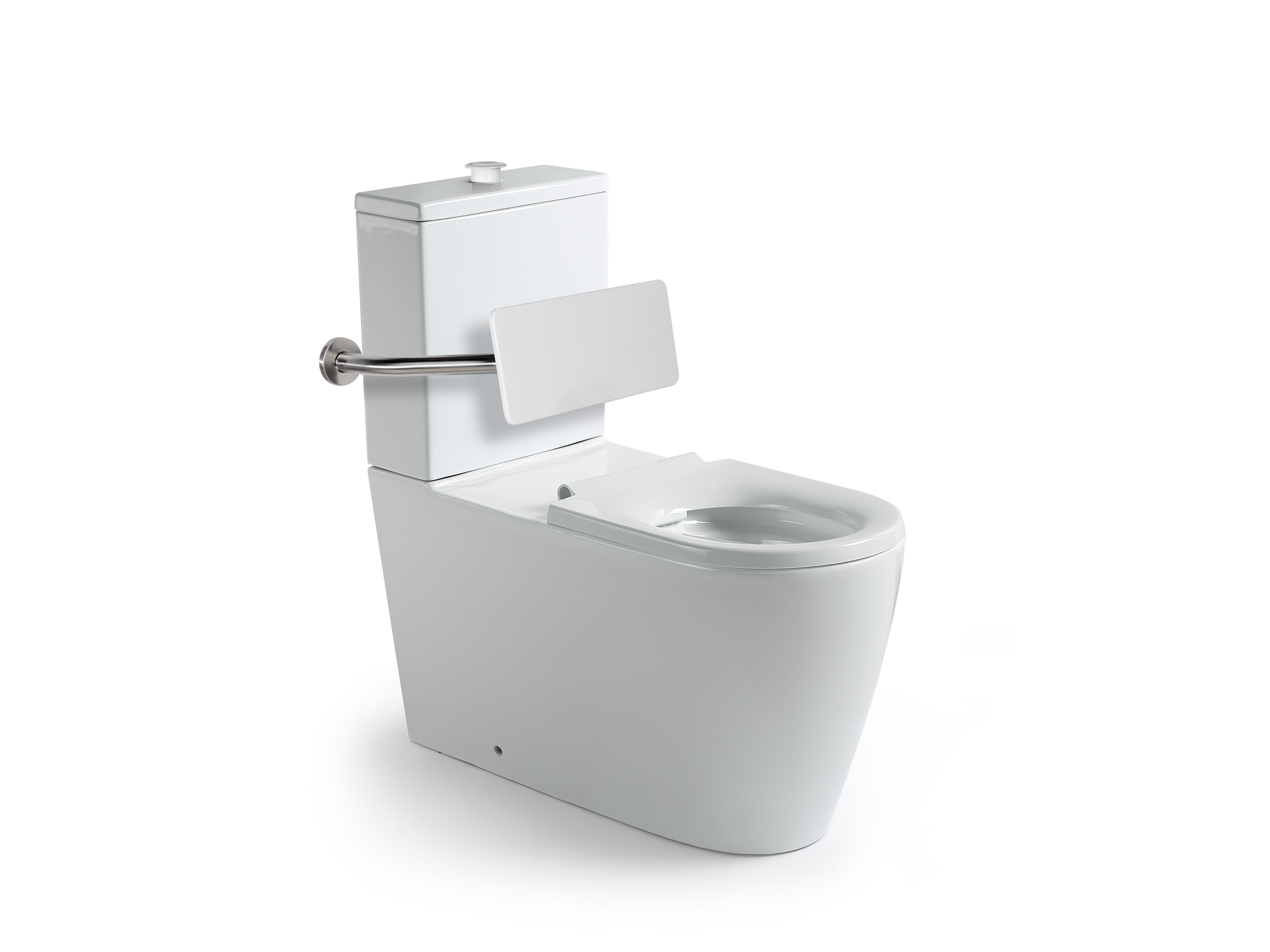 Wolfen 800 Close Coupled Back to Wall Rimless Toilet Suite with Single