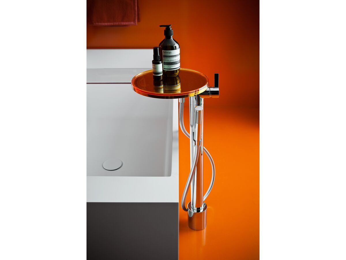 Kartell Disc Bath Column / Freestanding Mixer with Handshower Chrome