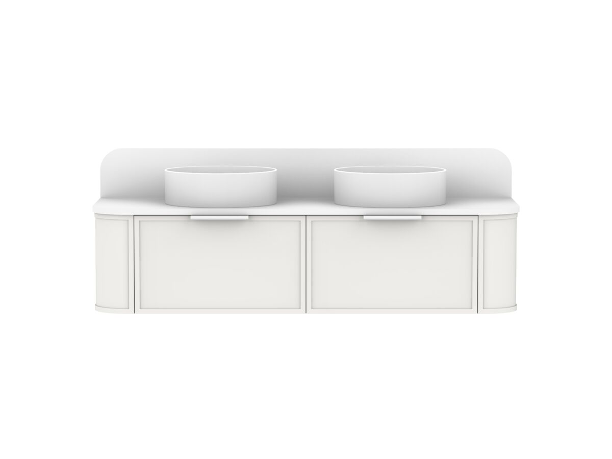 ADP Flo by Alisa & Lysandra All Drawer Vanity Unit Double Bowl 1500 Cherry Pie Top 2 Drawers (No Basin)