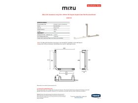 Specification Sheet - Mizu Drift Assisted Living 300 x 400mm 90 Degree Angled Grab Rail Brushed Nickel