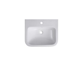 Wolfen Wall Basin Only 500 x 420mm Overflow 1 Taphole White