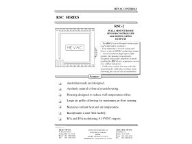 Specification Sheet - Hevac RSC-2