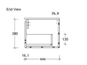 Posh Solus Wall Hung (Ceramic Top) 1 Drawer 900mm
